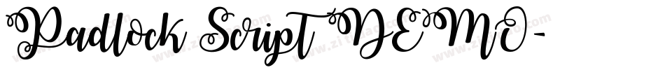 Padlock Script DEMO字体转换